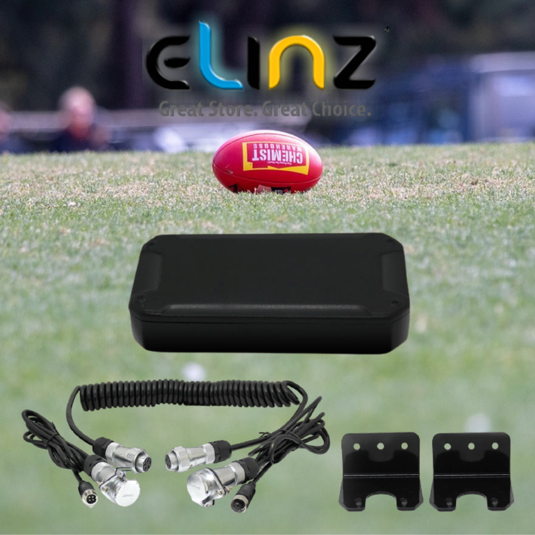 A football in the background, Elinz's heavy duty cable coil, and $G tracker